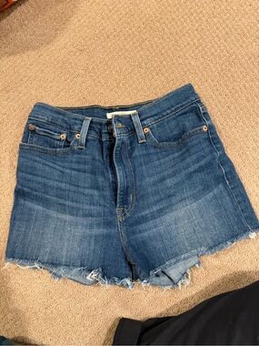 Classic Levi High-Rise Denim Shorts in Blue